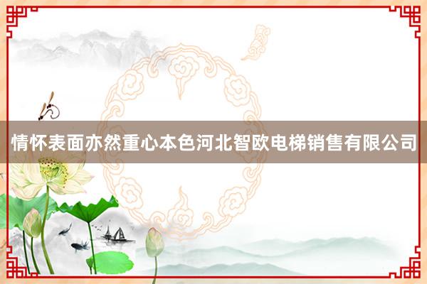 情怀表面亦然重心本色河北智欧电梯销售有限公司